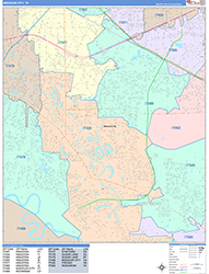 Missouri City Wall Map Color Cast Style 2026